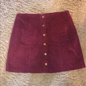 maroon skirt